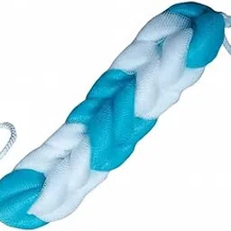 Luxury Back Scrubber Loofah Belt for Bathing | Deluxe Body Sponge & Soft Mesh Exfoliating Shower Sponge for Men & Women (Pack Of 1, Blue & White)-picture-36