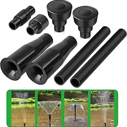 Water fountain nozzle for Garden, Ponds, Tabletop Fish Ponds, 8 pcs of Set, 2 Fountain Shaped, ( size-S)-picture-29