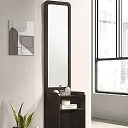 DeckUp Zeus Engineered Wood Dressing Table with Mirror (Dark Wenge, Matte Finish)-picture-22