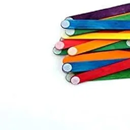 Creative Natural Wooden Ice Cream Sticks Popsicle Sticks Multicolored 50 Pcs with 100 Hook & Loop Adhesive Dots-picture-16