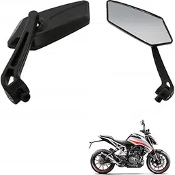 GadiParts Bike Universal Motorcycle Rear View Side Mirrors Suitable For Bajaj Pulsu N160-picture-11