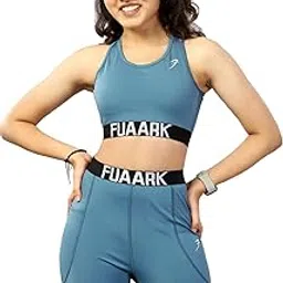 fuaark Racerback Sports Bra | Full-Coverage | Solid Workout Sports Bra for Women-picture-21