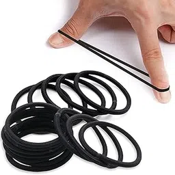 Curated Cart 24 Pcs 2mm Black Hair Ties Bands – Durable Elastic Ponytail Holders for Women, Men, and Girls – Long-Lasting Hair Accessories for Medium to Thick Hair-image-63