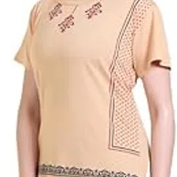 rg by s.s. clothing RG Summer Casual Wear Round Neck Half Sleeve Cotton Printed Long Tshirt for Women's (R WLT 01)-picture-53