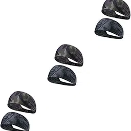 3nh 3NH® 6 Pcs Breatheable Head Band Wide Sports Headbands Athletic Headbands Sweat Wicking Head Wrap No Slip Sweatband Elastic Hair Bands Headband for Yoga Fitness Sweat Belt Running-picture-32