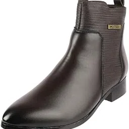 Women Faux Leather Ribbed Slip-On Casual Boots-image-30