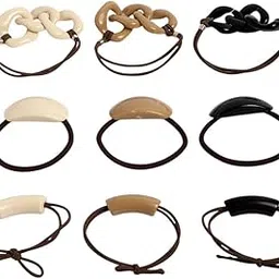ashkash 6pcs Women Hair Tie Hair Bands Elastic Rubber Band Ponytail Holder For Hair Tie Acrylic Hair Band-picture-23