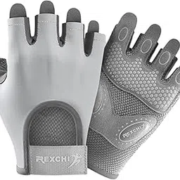 ATORSE Sports Cycling Gloves Exercise Women Men Mitts Workout Weight Lifting Gloves Grey-image-82