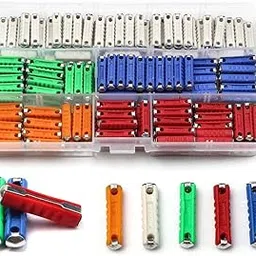 REES52 200 Pcs Continental Fuses Torpedo Type Set with Plastic Storage Box European Automotive Fuse 5A 8A 10A 16A 25A for Vintage Old Style Classic Cars-image-87