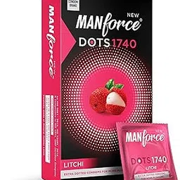 Manforce Litchi Flavoured Extra Dotted Condoms for Men | 10 pcs | Lubricated Latex Condoms For Her Enhanced Pleasure | India’s No. 1* Condom Brand for Safe Sex-image-38