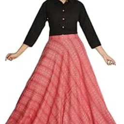 DEVIDINO Beautiful and Stylish Viscose Rayon Ethnic Top Skirt Set-picture-43