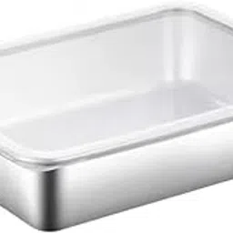 Swejos Meat Holder for Refrigerator, Meat Container for Frige | Food Presentation Boxes with Airtight Lid - Stainless Steel Bacon Holder, Refrigerator Organizers and Storage (2)-image-48