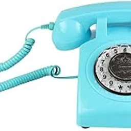 MYADDICTION Rotary Retro Rotary Dial Bell Desk Telephone Blue | Home Telephones & Accessories | Corded Telephones | consumerelectronics-picture-10