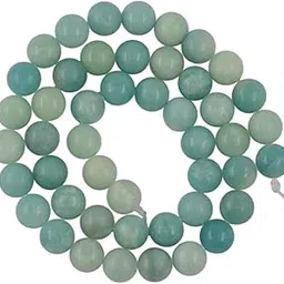 phenovo COMBR 8mm AAA Natural Peru Blue Amazonite Gemstone Loose Spacer Beads 15'' Round-picture-13