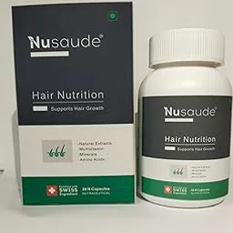 Nusaude Hair Nutrition Supplements, 30 Capsules | with Natural Extracts, Multivitamins, Minerals and Amino Acids-image-25