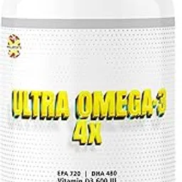 Wellsports | Ultra Omega 3 – 4X | Fish Oil (EPA-720/DHA-480) With Vitamin D3 – 90 Softgels (720mg)-image-9