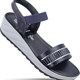 walkaroo Women's Fashion Heel Sandal with Cushion Sole, Wide Straps and Ankle Loop - WLP77014-picture-35