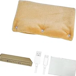 MERISHOPP Hand Warmer Electric Soft Plush Electric Heating Pad for Golf Travel Brown|Sporting Goods|Winter Sports|Accessories|Hand & Foot Warmers-image-16