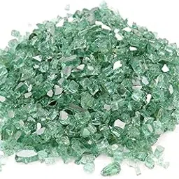 Green Fire Glass, 10 Pounds of ½ in. Premium Tempered Fire Pit Glass, Reflective Fireglass for Fire Pit, Fire Table, Fireplace, Natural Gas and Propane, Fire Glass Pellets Rocks, High Luster Glass-picture-12