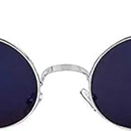 Sunwear Unisex Adult Round Black Blue Sunglasses Combo Pack of 2-(Free Sized)-image-2