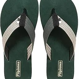 flipjones Comfort Flip Flops with Herringbone Pattern, Niwar Straps, Available in Green, Black, Grey and Cherry-picture-52