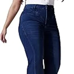 miss chase a+ Women's Wide Leg High Rise Regular Stretchable Denim Jeans-picture-28