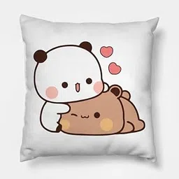 CRAFT MANIACS Bubu Dudu Obsessed with Each Other 16 * 16 Pillow with Filler Inside Best Friendship/Rakshabandhan Day Gift for Your Special Friend/Sibling-picture-66