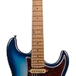 SQOE SEST250 HSS Electric Guitar | Stratocaster Style with Basswood Body, Maple Neck, 22 Frets, 5-Way Pickup Switch, Vintage Tremolo Bridge | Complete Beginner Guitar Kit (Frozen Galactic Blue)-picture-12