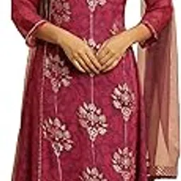 w for woman Women's Aubergine Purple Solid Organza Dupatta_23AUW82045-220249_Free Size-picture-41