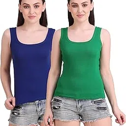 17hills Pack of 2 Tank Top Vest Top Camisole Sando Spaghetti Inner Wear Camis for Women, Girls-picture-23