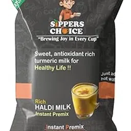 Sippers Choice Haldi Milk Instant Premix Powder | Sweet | Antioxidant | Rich Turmeric Milk Powder | 800gm (Pack of 3)-picture-48