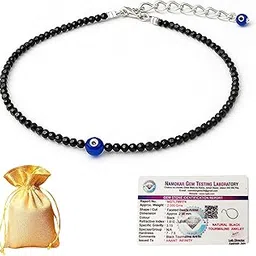 anant infinity Certified Pyrite Anklet for Women, Money Magnet Raw Pyrite Anklet Jewelry, Handcrafted Healing Crystal Adjustable with Natural Stone Energy, Gift for Women Meditation and Balance (Rose Quartz) (Black Tourmaline) (Nachural Garnet)-picture-29