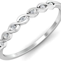 kuberbox 14KT White Gold Isabel Interwoven Ring for Women-picture-7