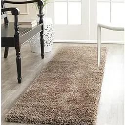 MALTA HOME FURNISHING Shaggy Floor Carpets for Living Room, Elegant Bed Side Runner, Modern Carpets for Bedroom, Extra Soft and Fluffy Shaggy Rugs, Kids Room, Sofa Carpets (Beige, 2 x 3 Feet)-picture-10