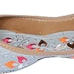 vartani LX Footwear Punjabi Jhooti's for Ladies, Girls, White-picture-23