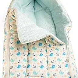 Baby Sleeping Bag, Hypoallergenic Cotton, Portable & Multi-Functional, Adjustable Zipper for All Seasons, Ideal for Co-Sleeping and Travel, Gifts Cozy for Newborns (Milky Ocean Charm)-picture-26