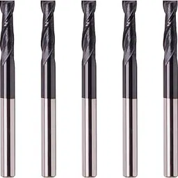 Carbide Square End Mill - 2 Flute - 1/8"2T (5 Piece, 1/8") - for Milling Alloy Steels, Hardened Steel, Metal & More – Mill Bits Sets for DIYers & Professionals-picture-27