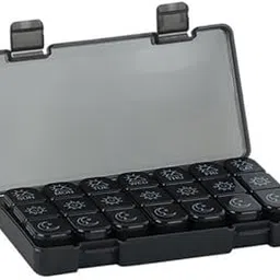 HEAVENGLOW 4xWeekly Pill Organizer Large Travel Medicine for Supplements black-image-33