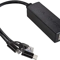 UCTRONICS Gigabit PoE Splitter 5V 3A, 2-in-1 PoE to USB C/Micro USB Adapter, IEEE 802.3af/at Compliant 10/100/1000Mbps for Raspberry Pi 3/4, Security IP Cameras and More-picture-27
