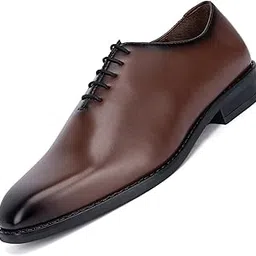 louis stitch Shoe for Man Lace-up Derby Formal Shoes | Handmade Dual Tone Patina Finish | Breathable Inner Lining | Comfortable for Business, Casual, Parties | Tan | (SXWCTN)-picture-15