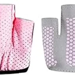 THE STYLE SUTRA® Half Finger Gloves Yoga Exercise Grip Pads for Cycling Exercise Pilates S Pink | Sporting Goods | Fitness Running & Yoga | Strength Training | Gloves Straps & Hooks-image-47
