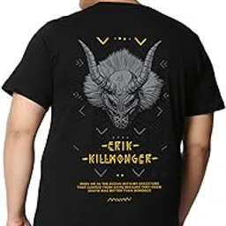 Men's Graphic Print Regular Fit Half Sleeve Round Neck Cotton Plus Size T-Shirt-image-95