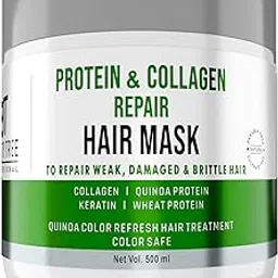 BEAUTY TREE Protein Collagen Repair Hair Mask, Collagen, Quinoa Protein, Keratin, Argan Oil, Wheat & Pea Protein, Color Refresh & For Dry And Damaged Hairs, 500 Ml-picture-58