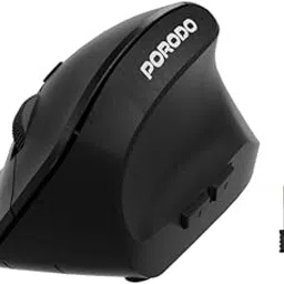 Porodo Vertical Wireless Mouse, 800 to 4000 DPI, Adjustable DPI, Dual Mode (Bluetooth 5.1 & 2.4GHz), 500mAh Battery, Effective Range 10m, Ergonomic Design – Black-picture-42
