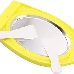 Ubersweet® Ice Cream Roller Plate, Robust Rolled Ice Cream Maker Food Grade for DIY (Yellow)-picture-38