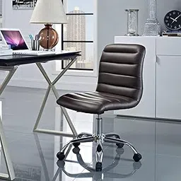 Finch Fox Height-Adjustable Stool Faux-Leather Chair for Salon/Spa/Bar/Medical/Kitchen/Doctor Stool Chair (Brown)-picture-21