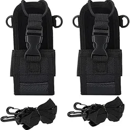 Tomotato 2 Pcs Walkie Talkie Holder, Universal Two Way Radio Holder Nylon Walkie Talkie Protective Cover with Adjustable Wide Shoulder Strap-image-76