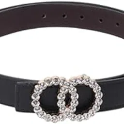 Women Black Embellished Buckle Belt-picture-26