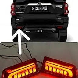 DDA ENTERPRISES REAR REFLECTOR SET OF 2PCS FOR MAHINDRA SCORPIO 2009-2023 (TYPE-C) - RED REAR LIGHT-picture-15