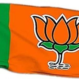 UNIq BJP/Bharatiya Janata Party Miniature Double Sided Flags Made of 100% Special Silk Fabric (Warp-Knitted Polyester) Ready to use as Option in Brass Flag Stand (BJP Flag Only)-image-1